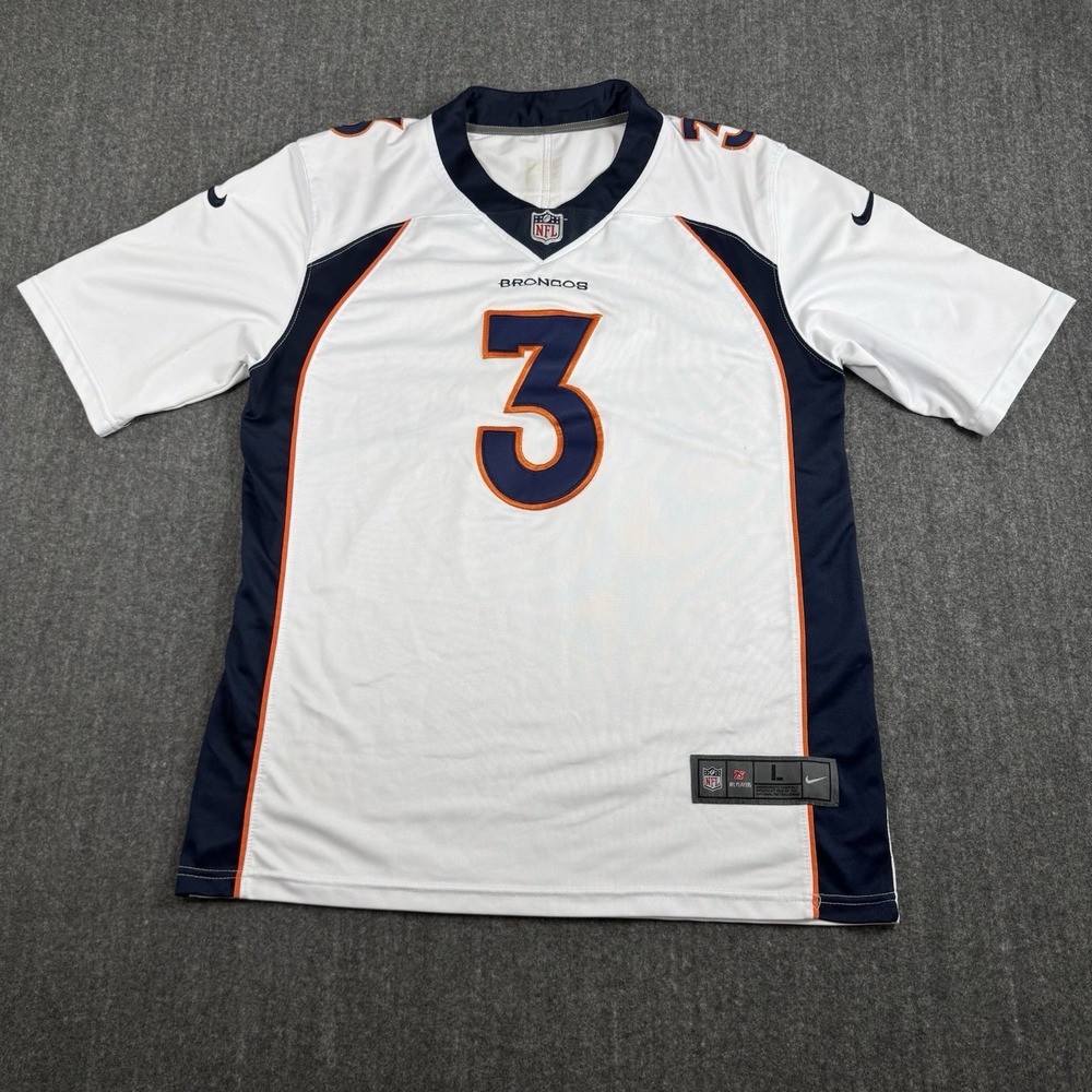 Nike NFL Denver Broncos Russell Wilson #3 Jersey Men's L White Football